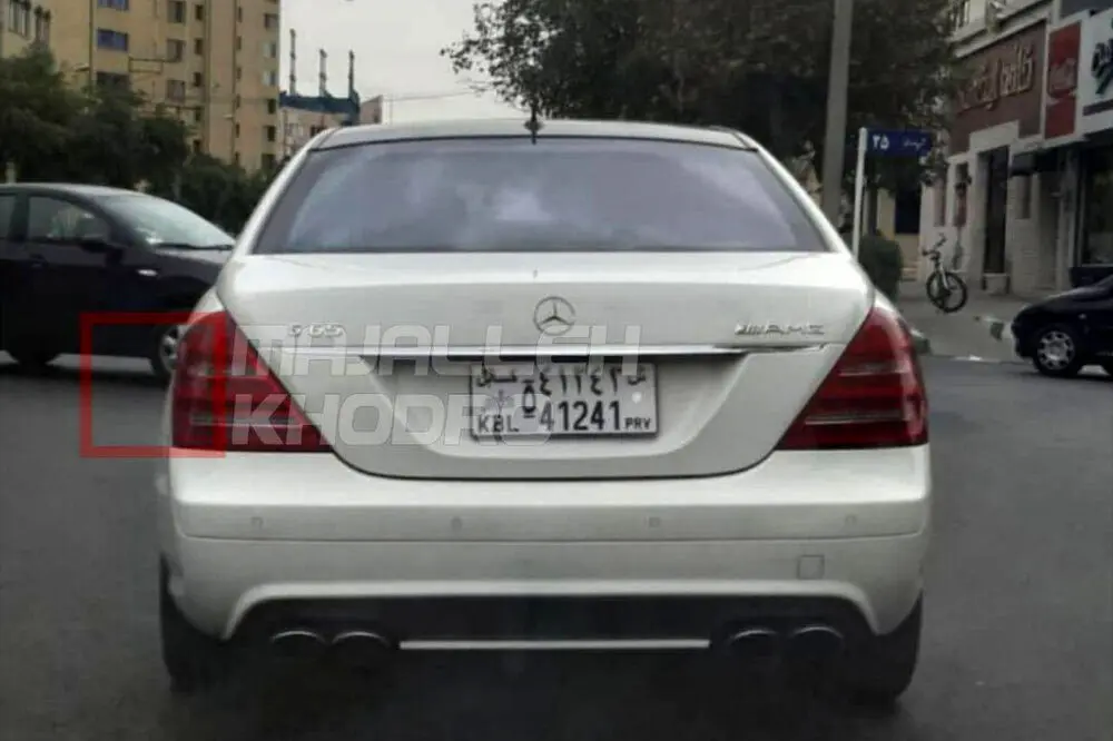 (عکس) بنز کلاس «اس» در ایران با پلاک افغانستان!