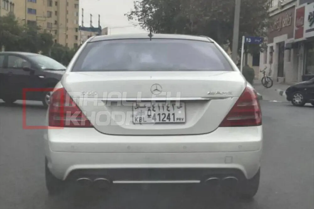 (عکس) بنز کلاس «اس» در ایران با پلاک افغانستان!