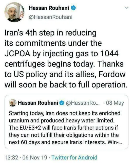 روحانی: سایت فردو به زودی به طور کامل فعالیت می‌کند