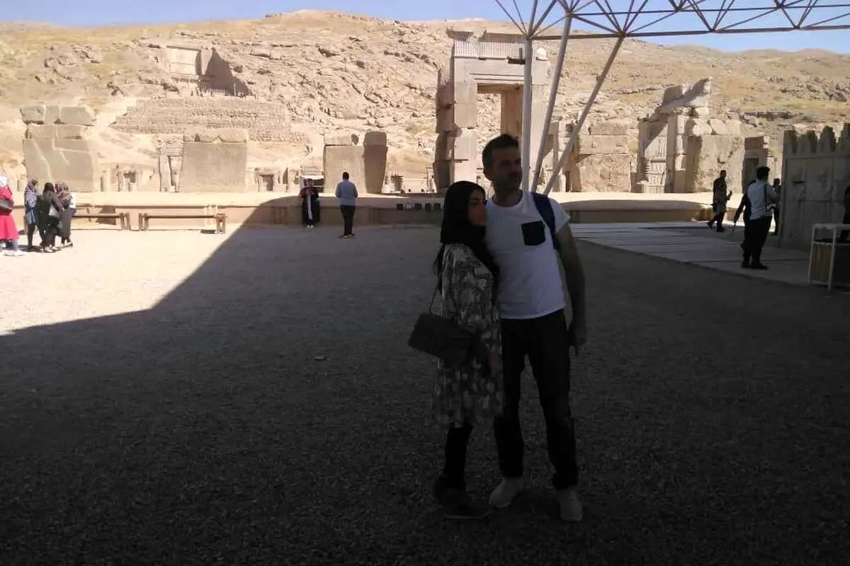 (عکس) استراماچونی و همسرش در تخت جمشید