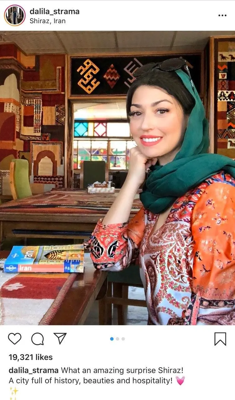 (تصویر) شگفت‌زدگی همسر استراماچونی از سفر به شیراز