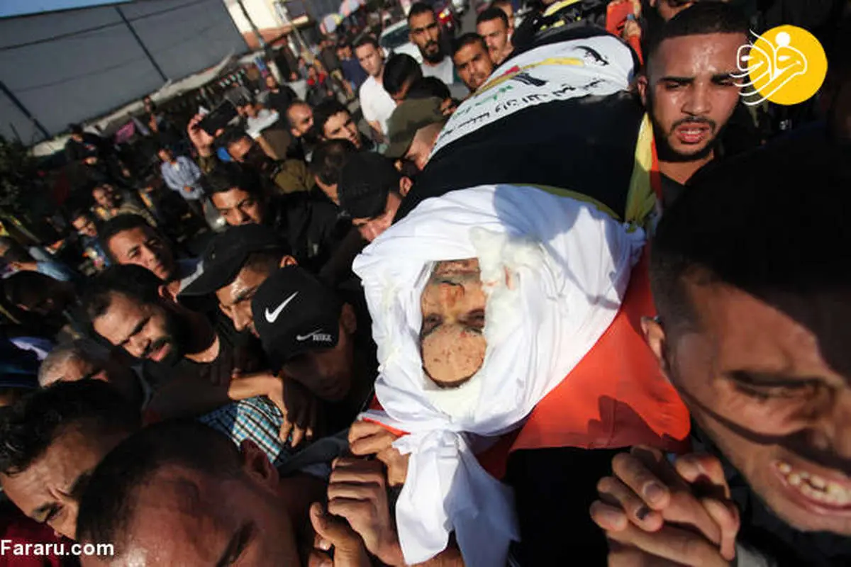 (تصاویر) تشییع پیکر فرمانده ارشد مقاومت فلسطین
