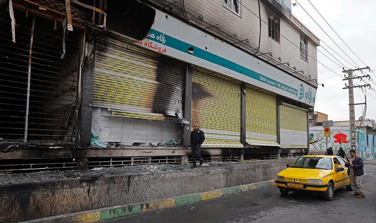 خسارت وارده به شیراز در ناآرامی‌های اخیر