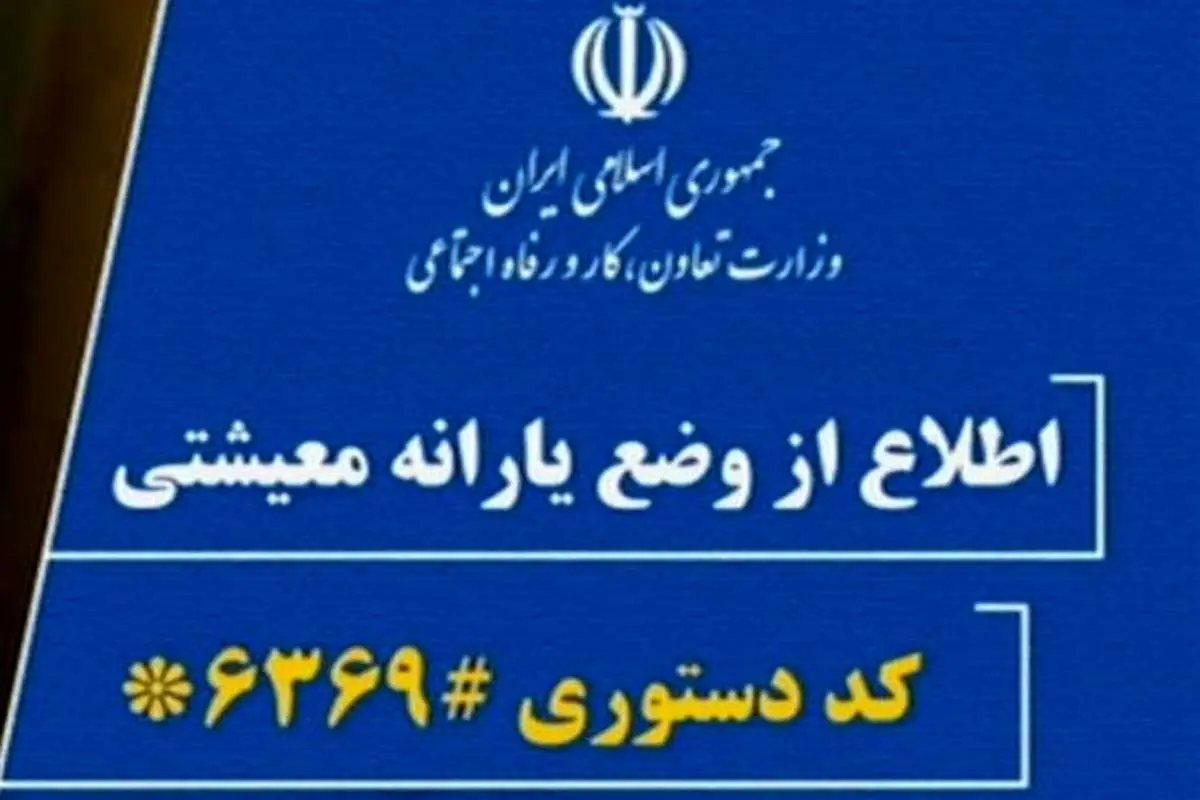 اطلاعیه وزارت رفاه؛ رفع اختلال کد #۶۳۶۹* تا ساعاتی دیگر