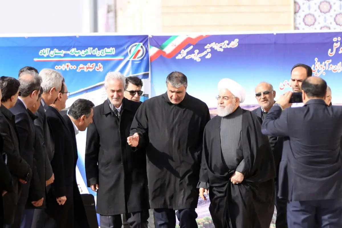 (تصاویر) افتتاح راهآهن میانه- بستان آباد با حضور رییسجمهور