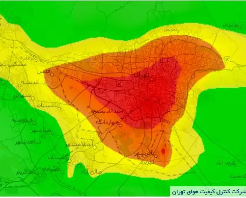 ۲ منطقه رکوددار آلودگی هوا در پایتخت