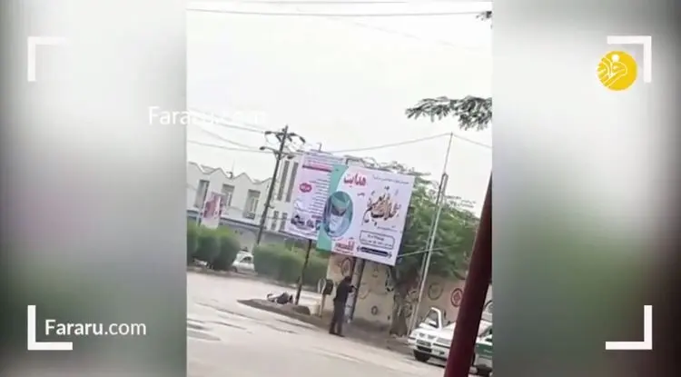 (فیلم) تیراندازی فرد ناشناس به سمت پلیس در شادگان