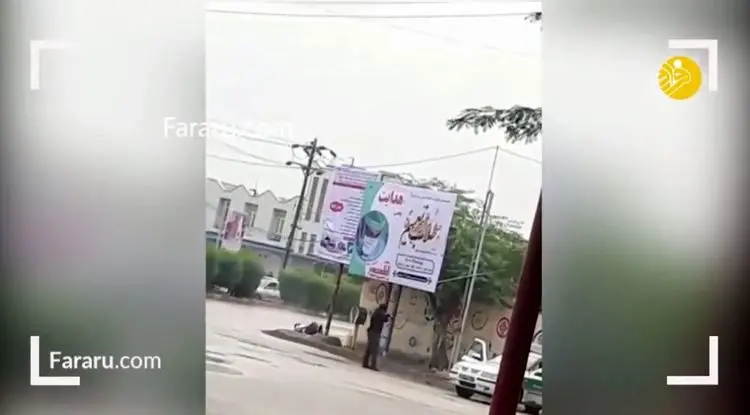(فیلم) تیراندازی فرد ناشناس به سمت پلیس در شادگان