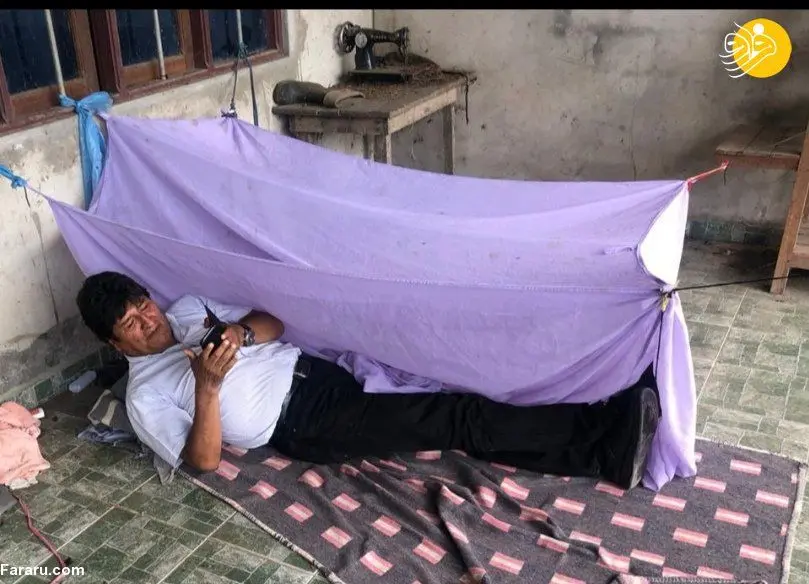 (تصویر) مخفی شدن مورالس زیر چادر