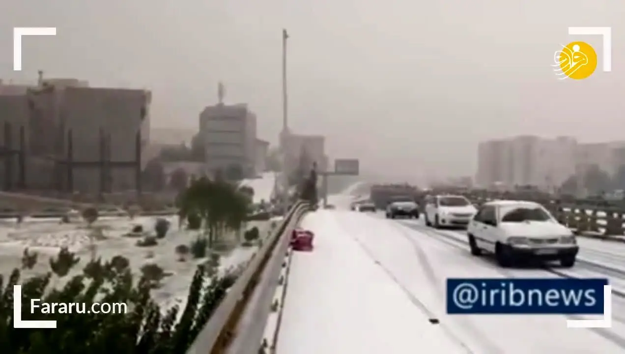 (ویدئو) بارش نخستین برف پاییزی در تهران