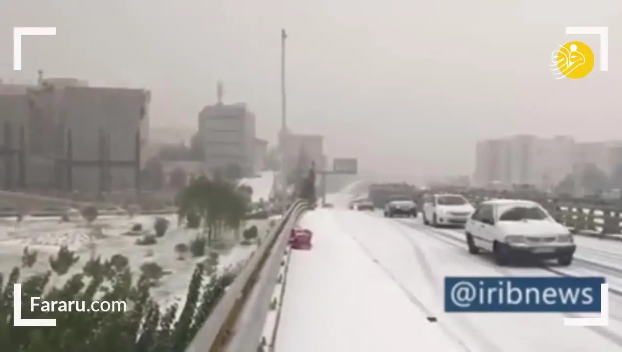 (ویدئو) بارش نخستین برف پاییزی در تهران