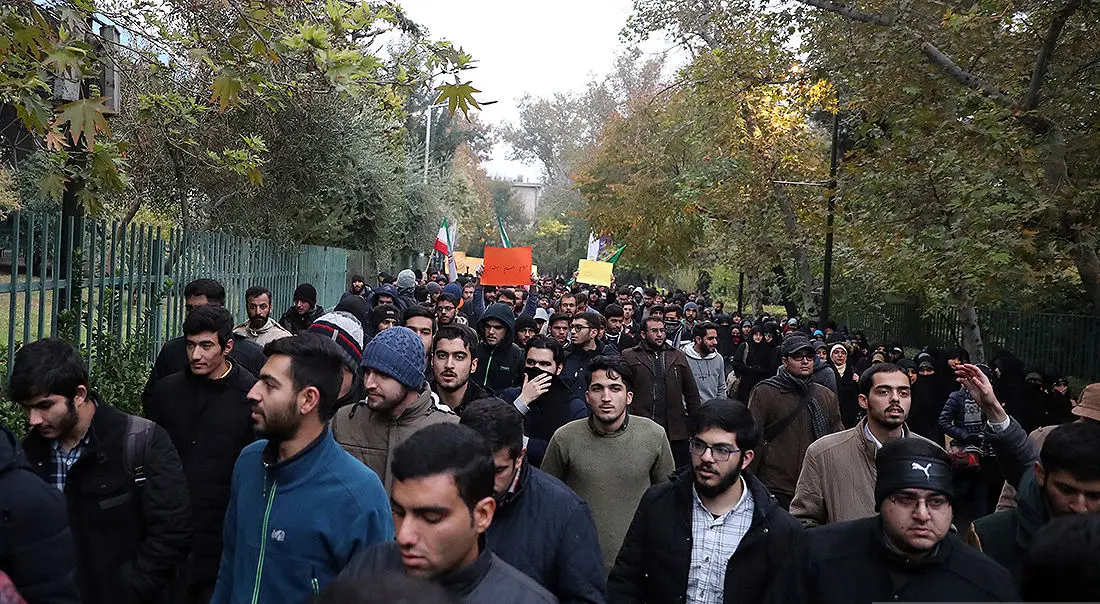 (تصاویر) تجمع دانشجویان بسیجی تهران در محکومیت آشوب‌های اخیر