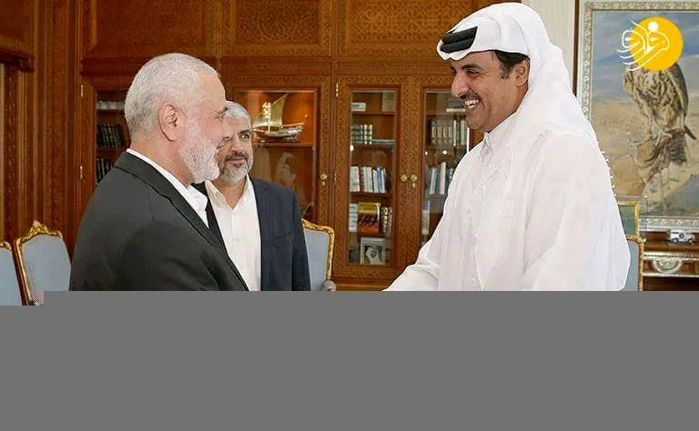 (تصاویر) استقبال امیر قطر از رهبر حماس