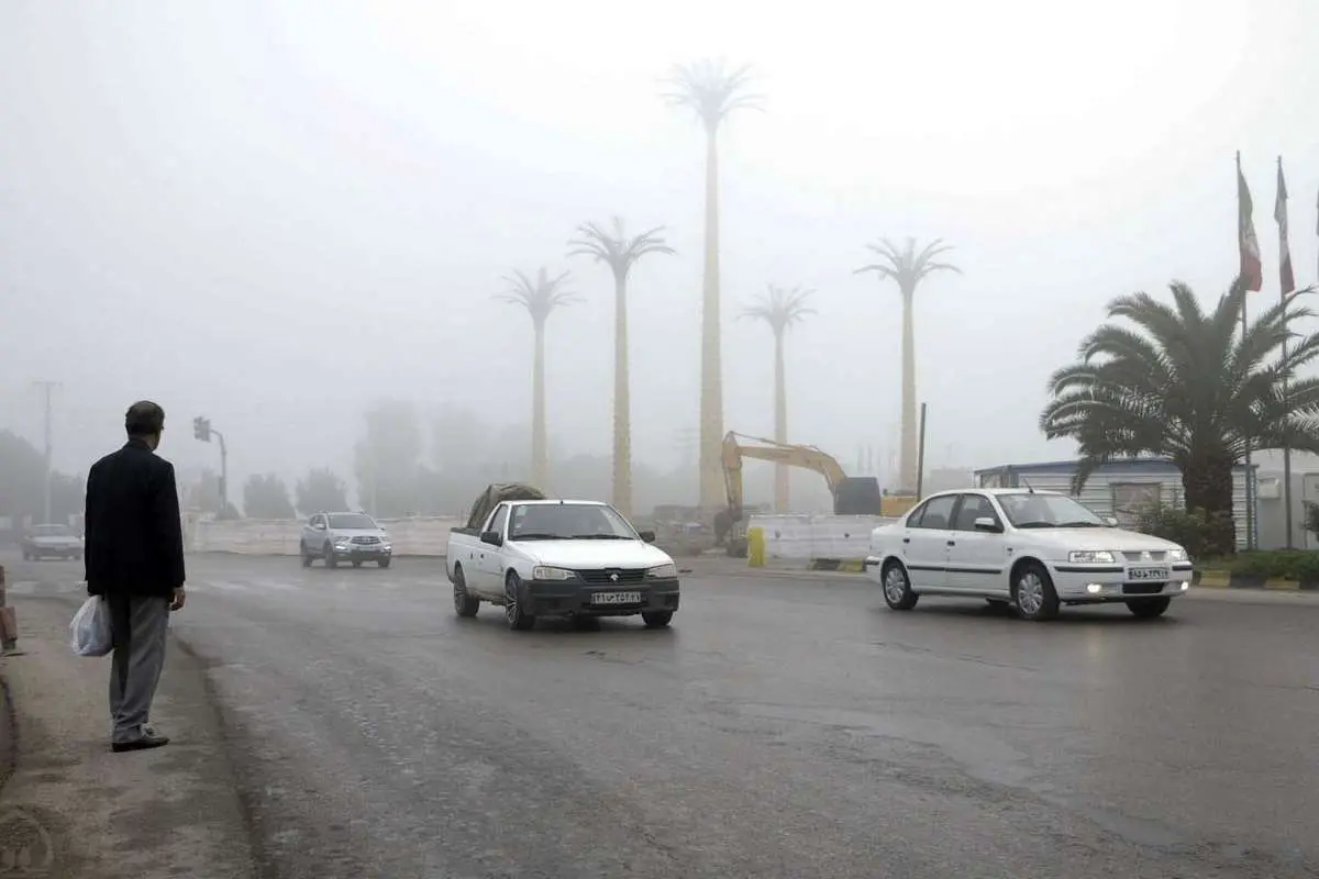 (تصاویر) اهواز در مه