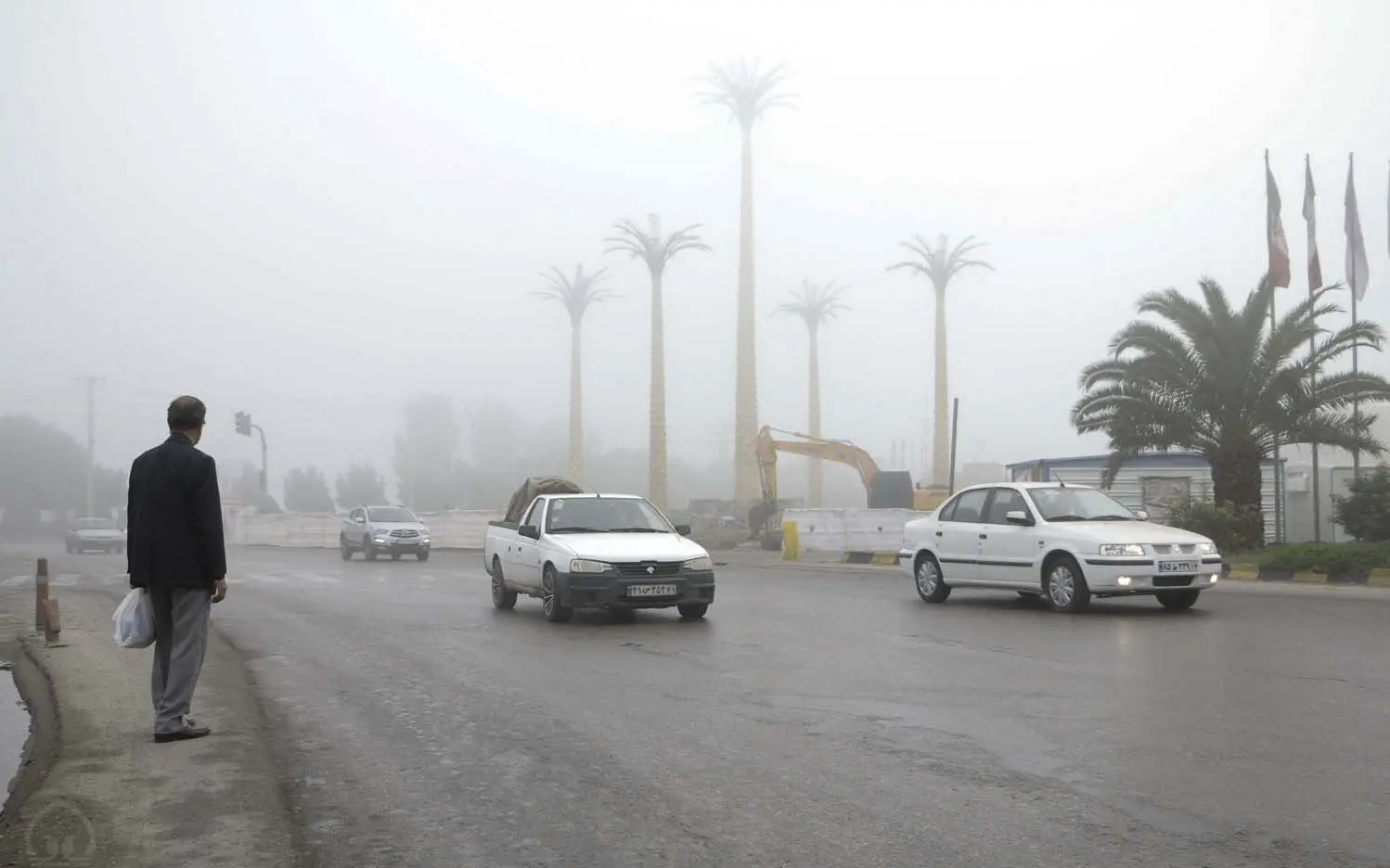 (تصاویر) اهواز در مه