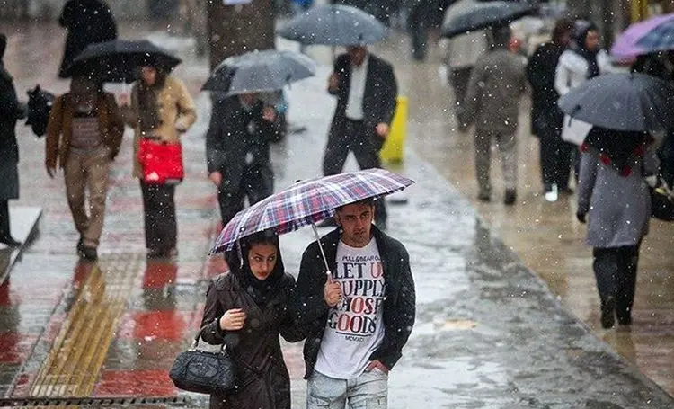 آغاز بارش برف و باران از سه‌شنبه