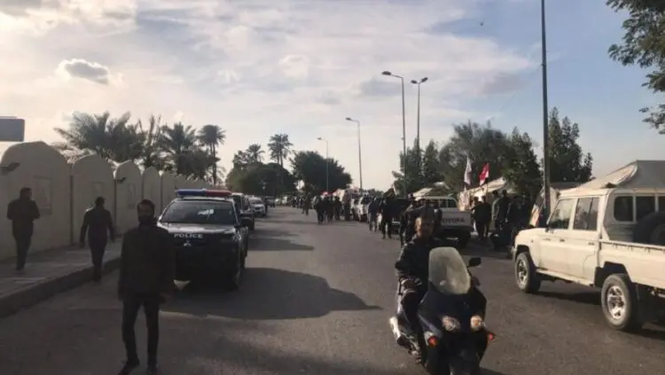حشد شعبی خواستار پایان تحصن در مقابل سفارت آمریکا شد