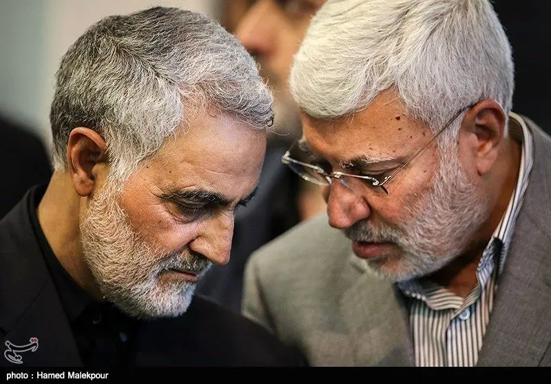 (تصاویر) سپهبد شهید حاج قاسم سلیمانی و شهید ابومهدی المهندس