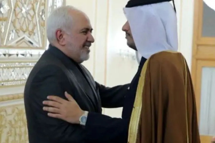 دیدار وزیر خارجه قطر با ظریف