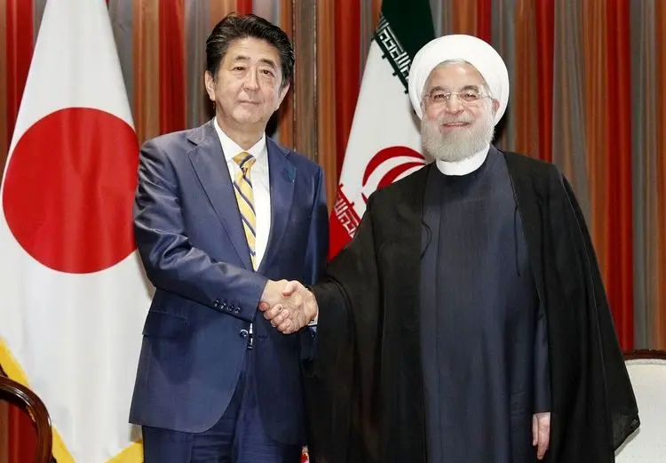 استقبال رسمی نخست‌وزیر ژاپن از رئیس‌جمهوری ایران