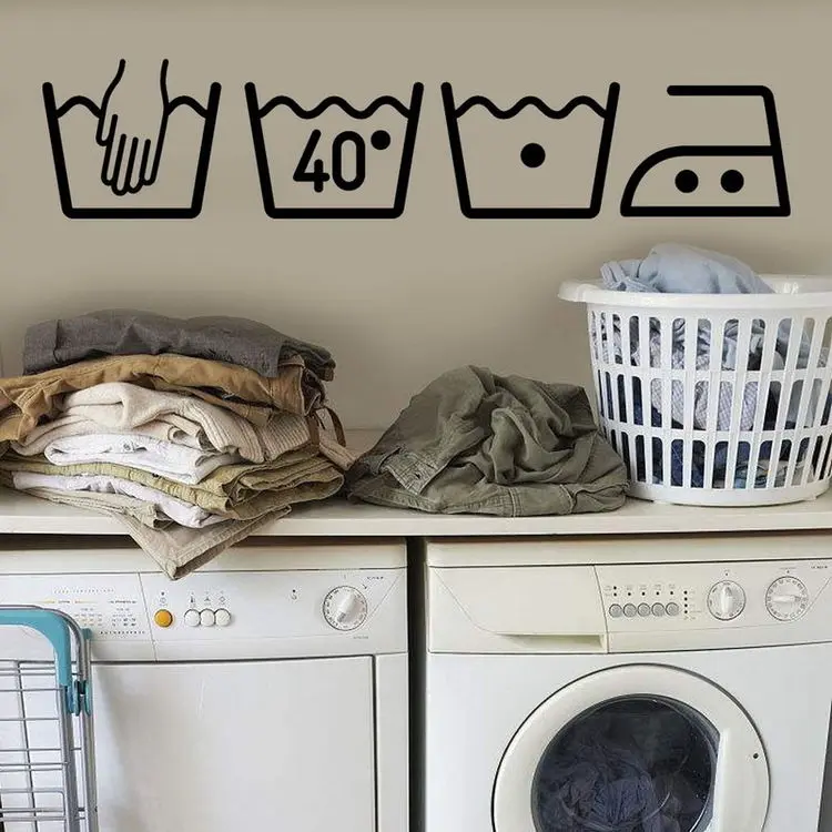 علائم شستشو روی لباس به چه معناست؟