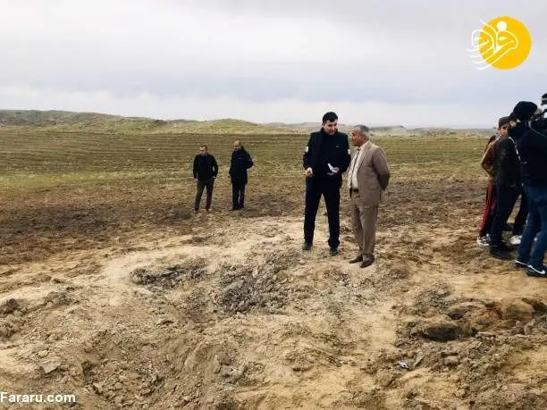 (تصاویر) بقایای یک موشک شلیک شده از ایران در اربیل