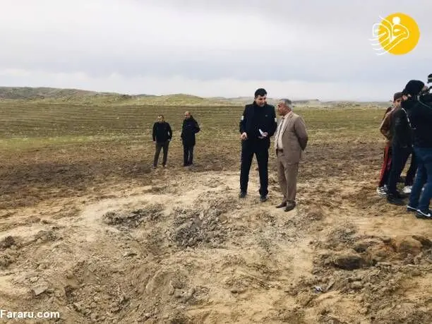 (تصاویر) بقایای یک موشک شلیک شده از ایران در اربیل