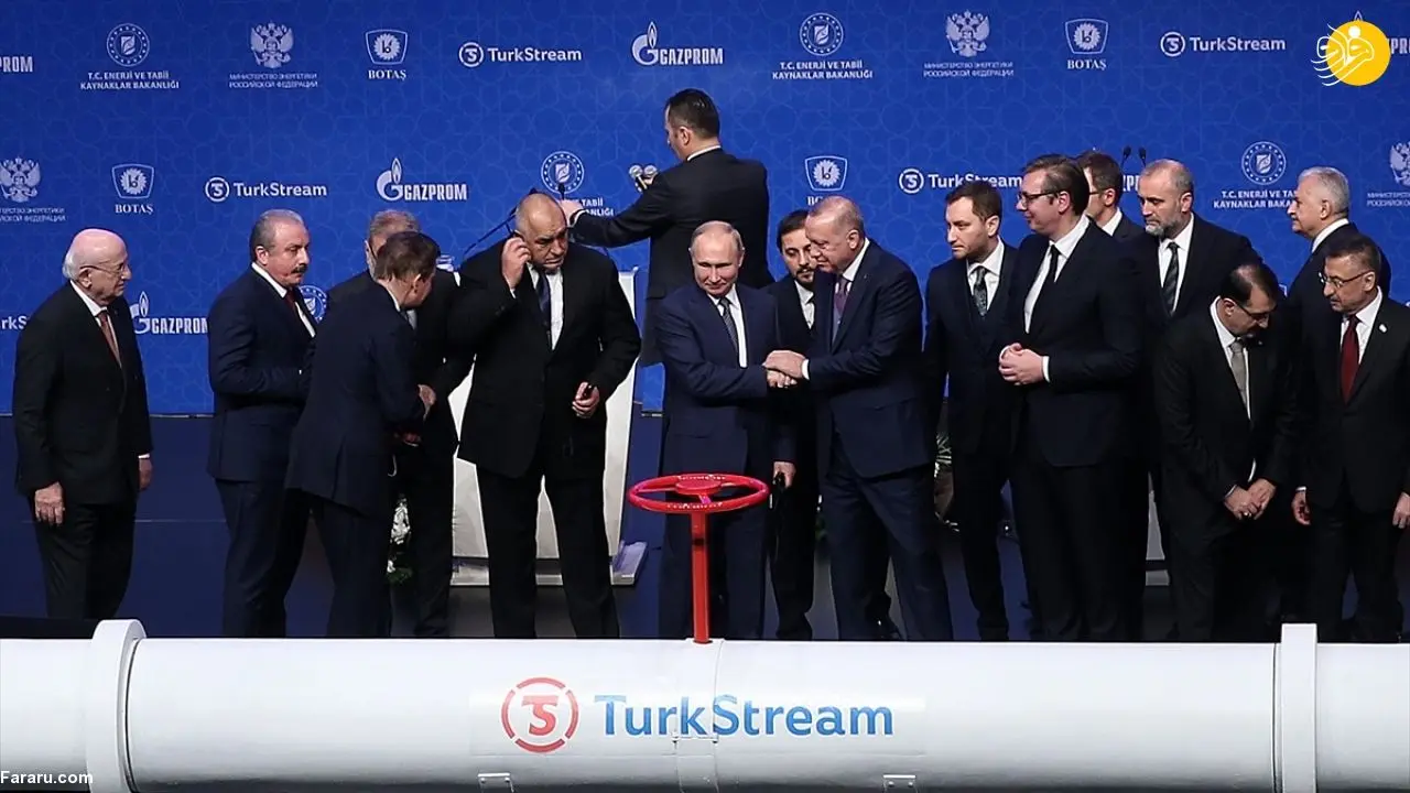 (تصاویر) افتتاح خط لوله گازی با دستان اردوغان و پوتین
