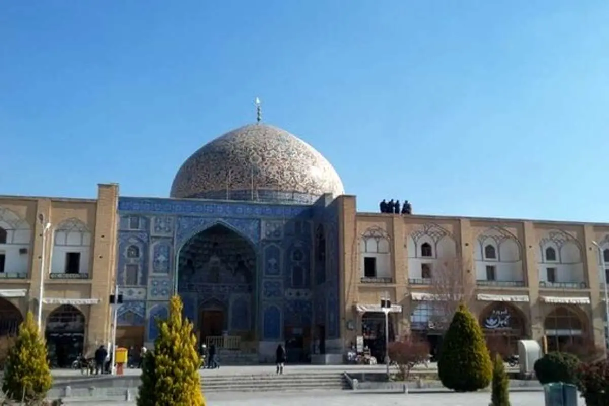 (تصاویر) مورد عجیب برف و گنبد شیخ لطفالله