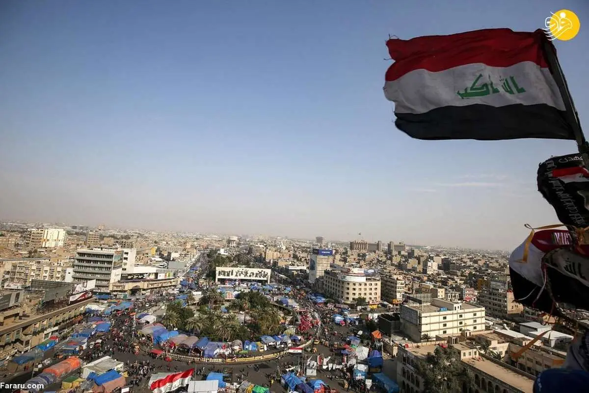 (تصاویر) اعتراضات در مرکز بغداد
