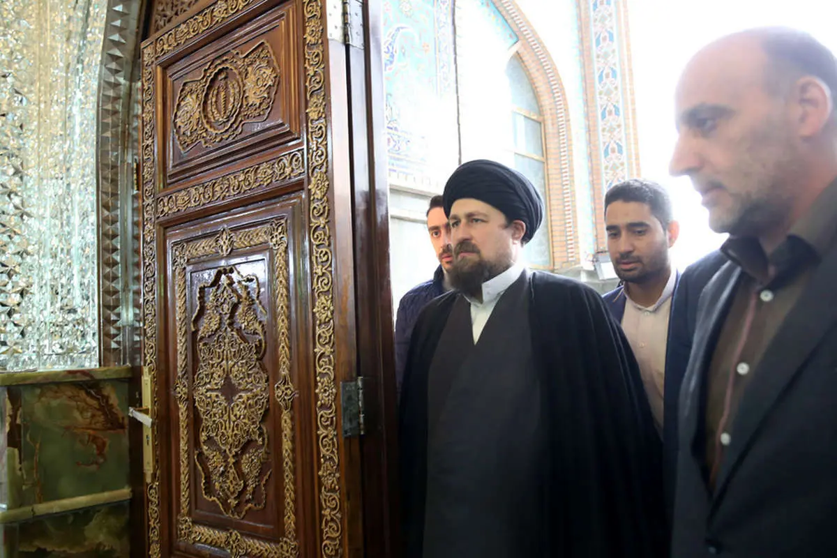 (تصاویر) سید حسن خمینی در امامزاده صالح