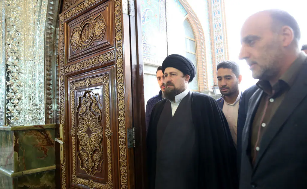 (تصاویر) سید حسن خمینی در امامزاده صالح