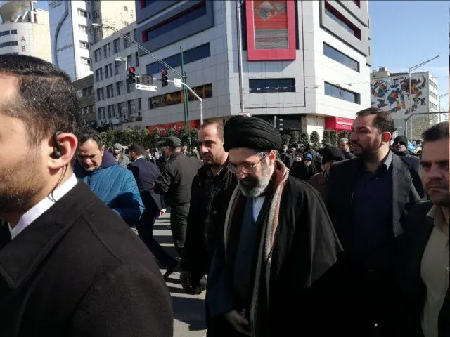 (تصویر) حضور فرزند رهبر انقلاب در راهپیمایی ۲۲ بهمن