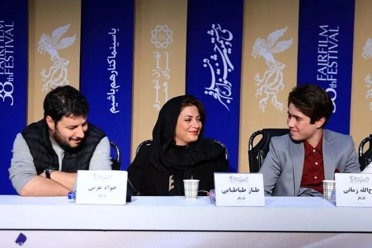 (تصاویر) تجربه طناز طباطبایی از مادر شدن در فیلم خورشید/ اشک‌های طناز طباطبایی در نشست خورشید