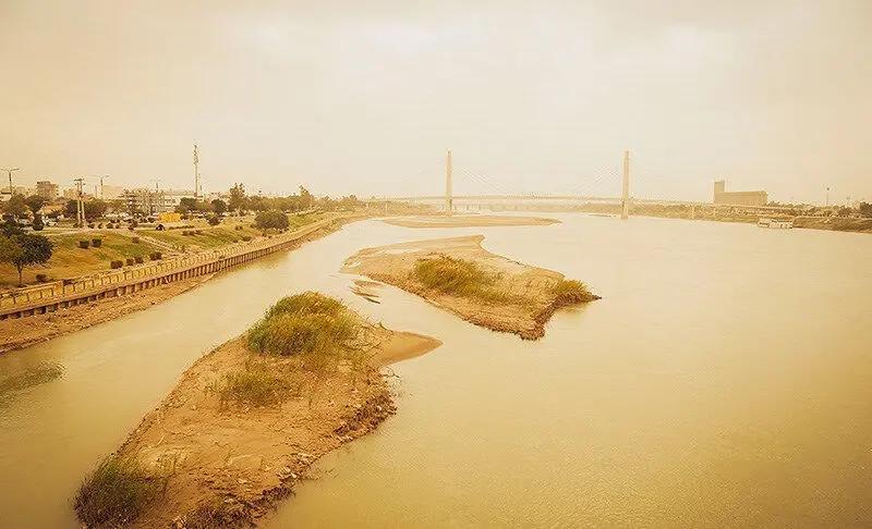(تصاویر) گرد و خاک در اهواز