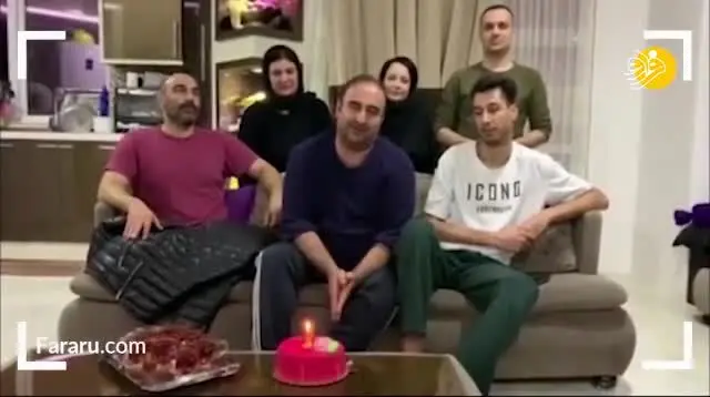 (ویدئو) تولد بهبود فریبا زیر سایه کرونا در حضور نقی و ارسطو