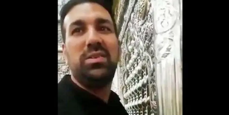 بازداشت فردی که اقدام به لیسیدن ضریح کرده بود