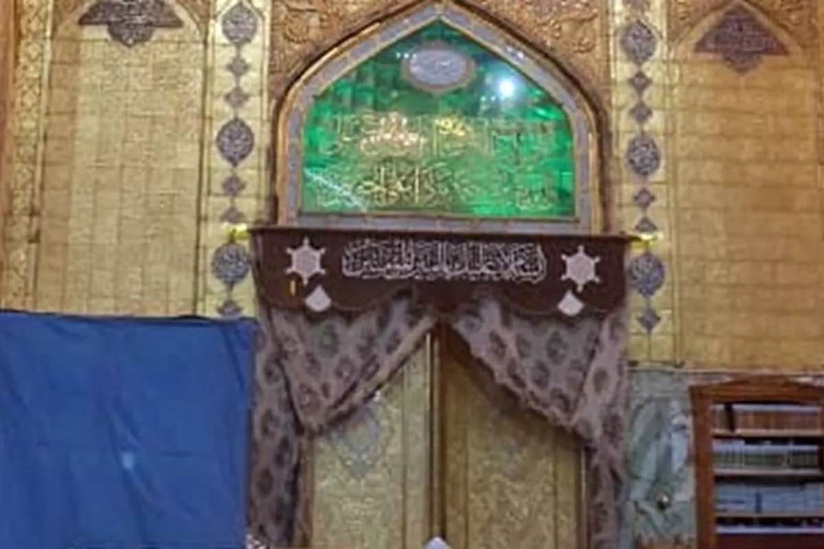 (تصویر) درهای حرم امام علی (ع) به خاطر کرونا بسته شد