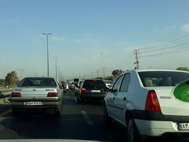 ترافیک پرحجم در مسیر کرج به تهران
