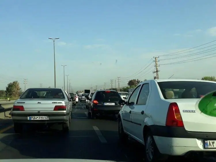 ترافیک پرحجم در مسیر کرج به تهران
