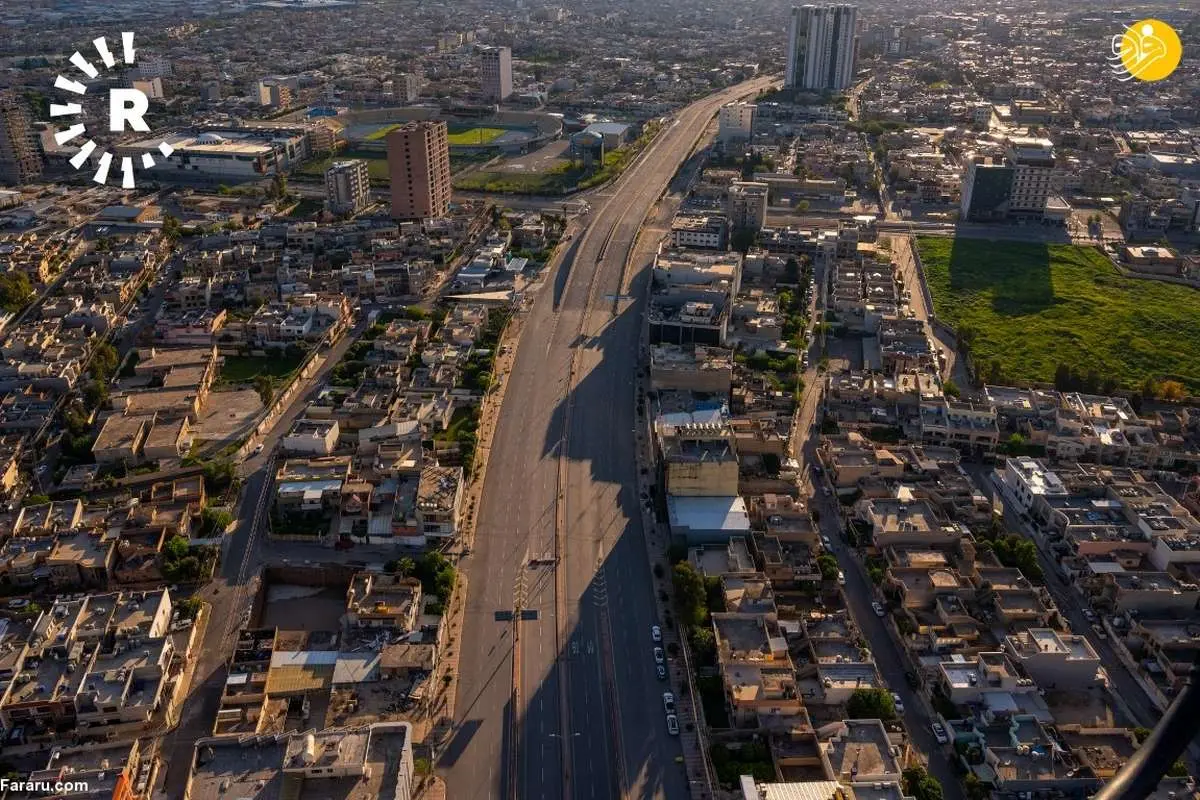 تصاویر هوایی از اربیل پس از مقررات منع تردد