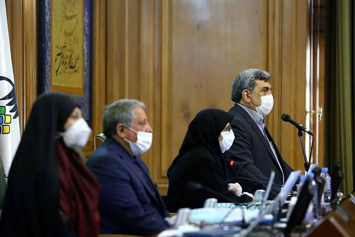 (تصاویر) مسئولین با ماسک در جلسه شورای شهر تهران