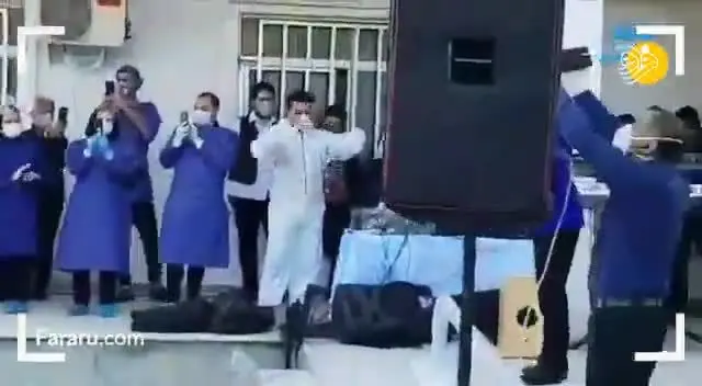 (ویدئو) جشن و پایکوبی پرستاران بیمارستان رازی رشت