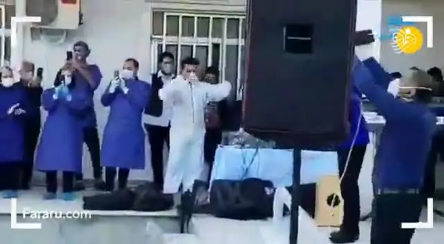 (ویدئو) جشن و پایکوبی پرستاران بیمارستان رازی رشت