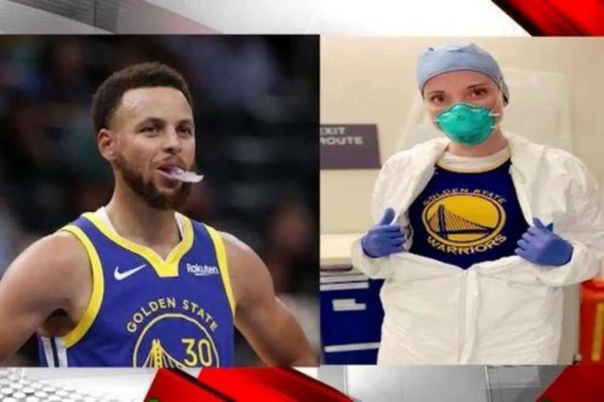 (عکس) تماس ستاره NBA با پرستار مبارز با کرونا