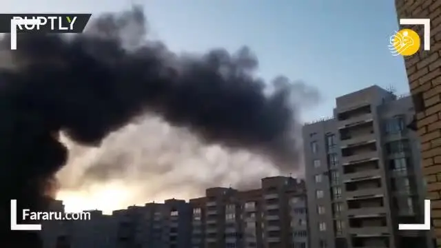 (ویدئو) لحظه انفجار یک کامیون در دل شهر
