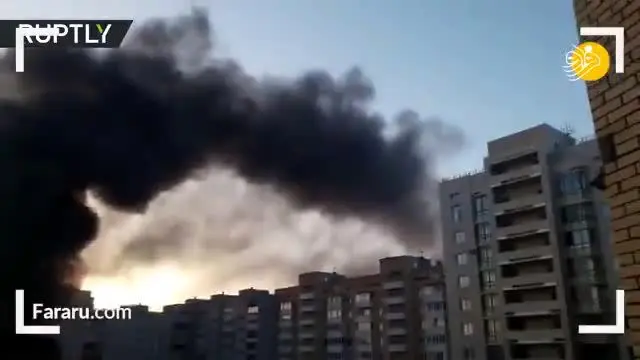 (ویدئو) لحظه انفجار یک کامیون در دل شهر