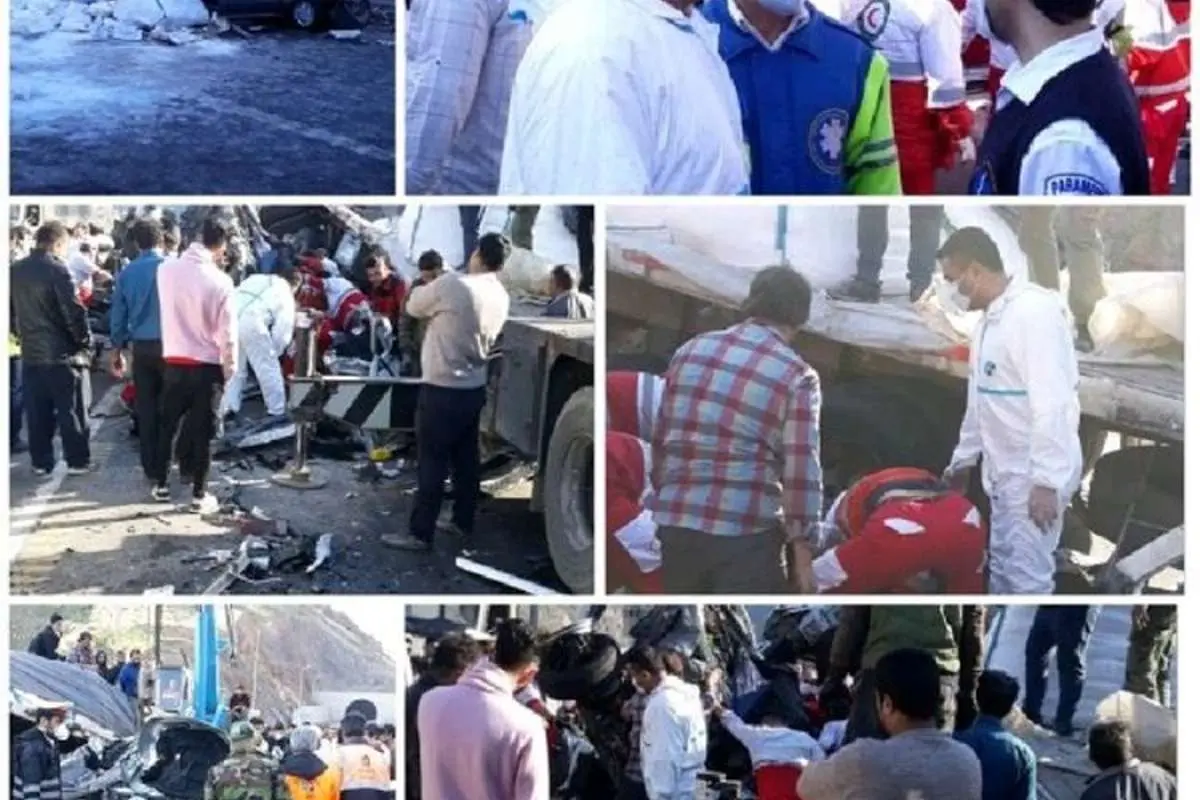 ۴ کشته و ۶ مصدوم در تصادف زنجیرهای منجیل_رودبار