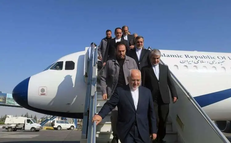 ظریف وارد دمشق شد
