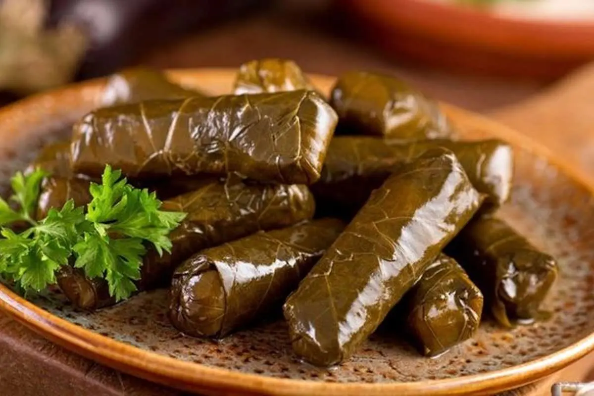طرز تهیه دلمه برگ مو غذای سنتی تبریز خوشمزه و مجلسی